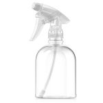 Clear Spray Bottle Adjustable Head Sprayer from Fine to Stream, 16 Oz, Pack of 3