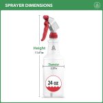 Spray Bottles 24oz for Cleaning Solutions Heavy-Duty Chemical Resistant 100% Leak-Proof USA Made